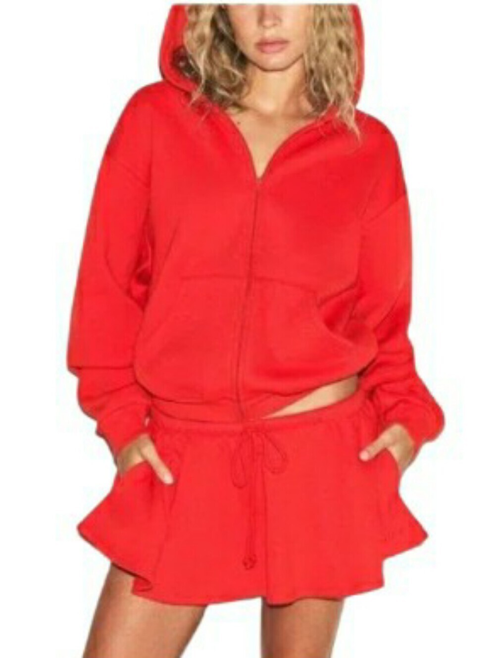 SKIMS cotton fleece mini skirt- M
